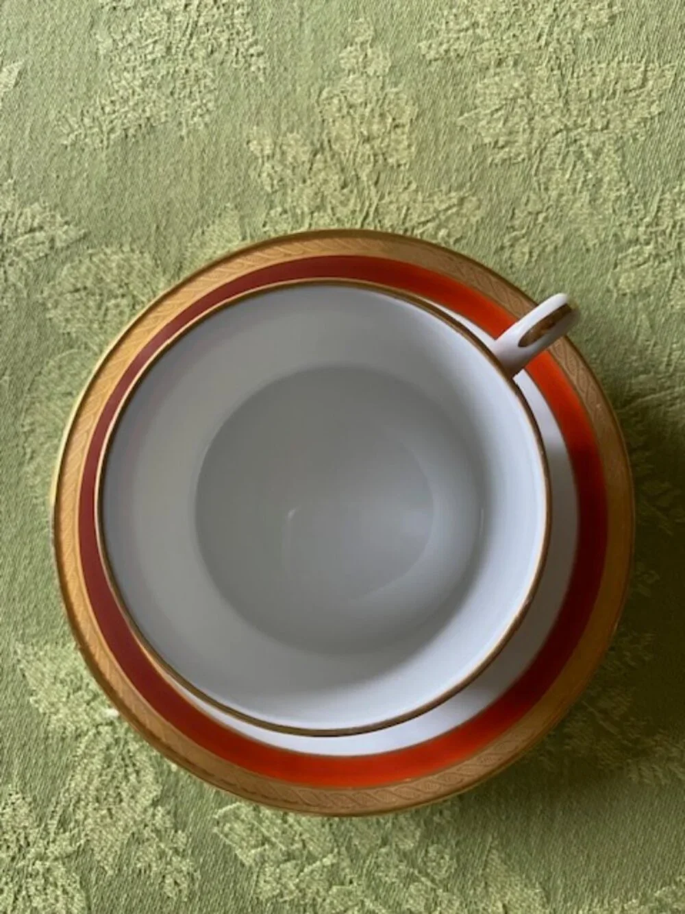 Ginori 1735 Palermo Rust Cup & Saucer from the 60's, used as a prop